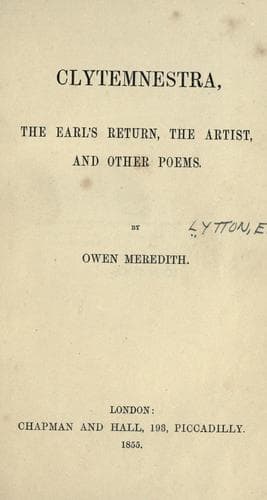 Clytemnestra and other poems