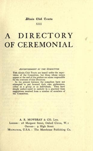 A Directory of ceremonial