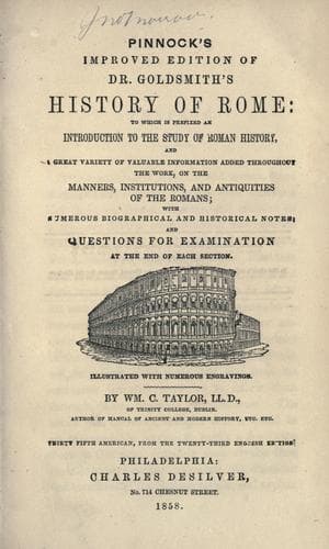 Pinnock's improved edition of Dr. Goldsmith's History of Rome