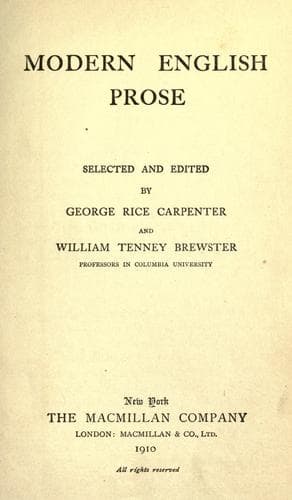 Modern English prose