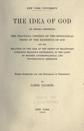 The idea of God