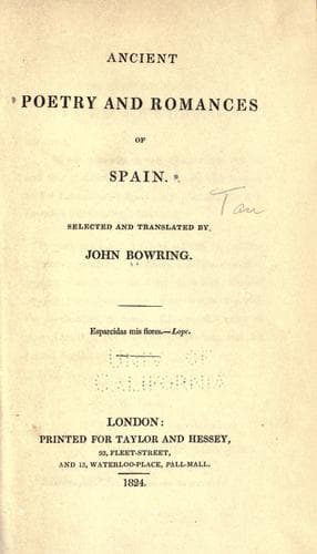 Ancient poetry and romances of Spain