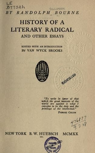 History of a literary radical