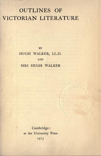Outlines of Victorian literature