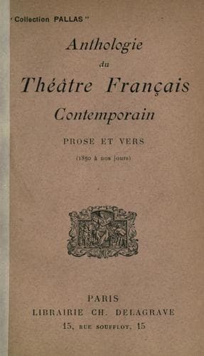 Anthologie du thêâtre français contemporain