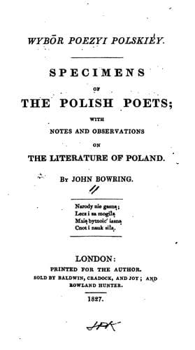 Specimens of the Polish poets