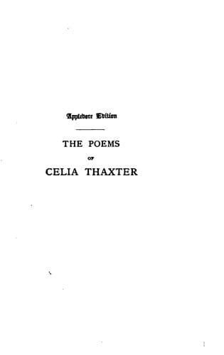 The poems of Celia Thaxter