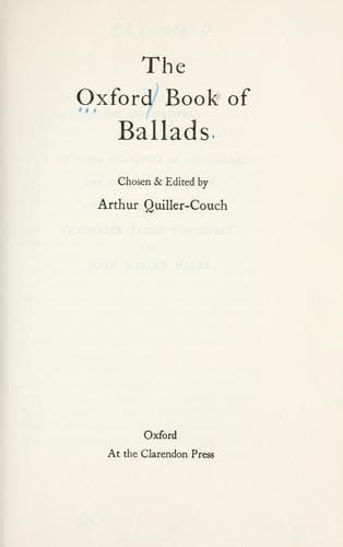 The Oxford book of ballads