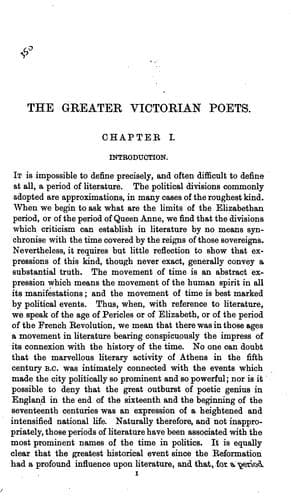 The greater Victorian poets