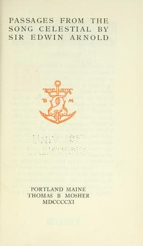 Passages from the song celestial