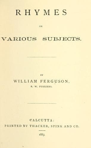 Rhymes on various subjects
