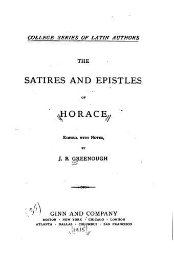 Satires and Epistles