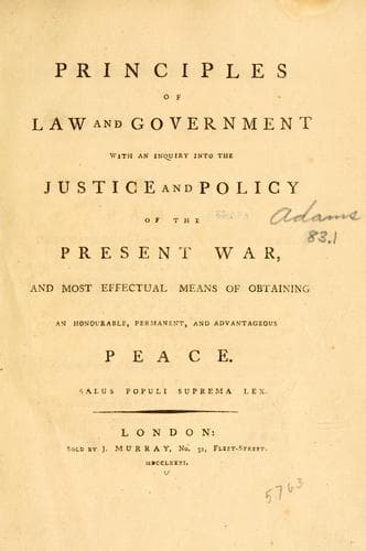 Principles of law and government