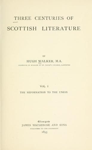 Three centuries of Scottish literature