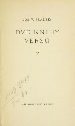 Dvě knihy veršů