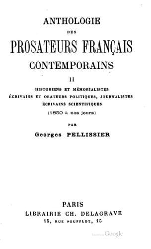 Anthologie des prosateurs français contemporains..