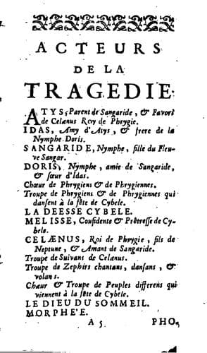 Atys,: tragedie en musique. Ornée d'entrées de ballet, de machines, & de changemens de théatre