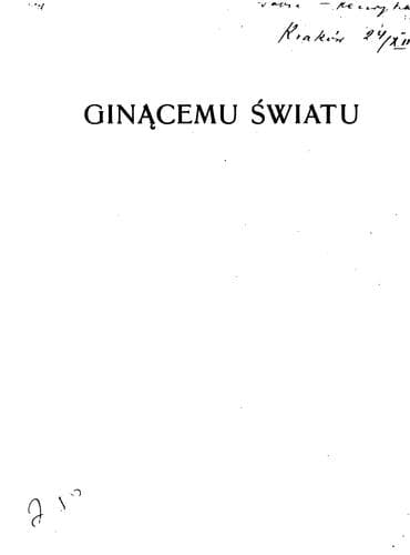 Ginącemu światu: Dies irae, Salome, Święty boze święty mocny, Moja pieśń wieczorna