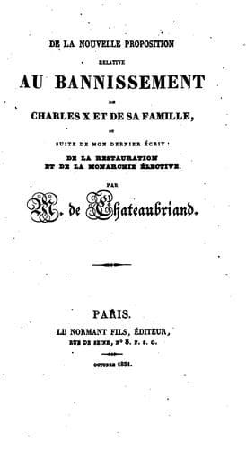 De la nouvelle proposition relative au bannissement de Charles X et de sa famille: ou, Suite de ...