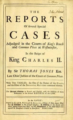 The reports of several special cases adjudged in the courts of King's bench and Common pleas at Westminster