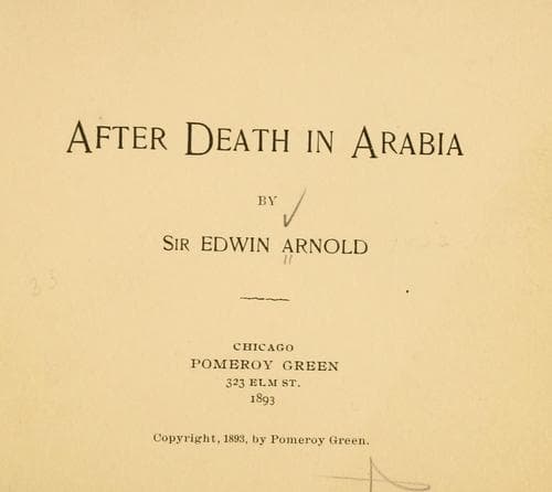 After death in Arabia
