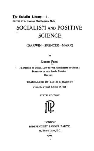 Socialism and positive science