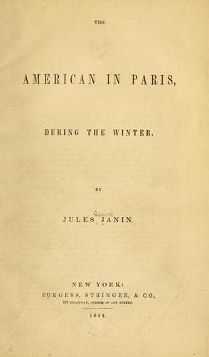 The American in Paris, during the winter