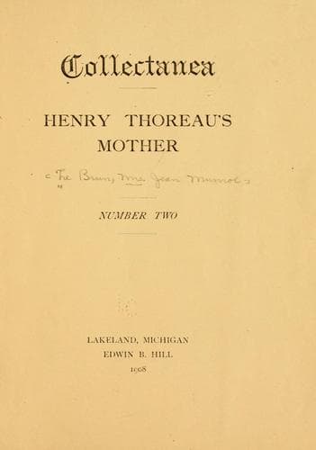 Henry Thoreau's mother ...
