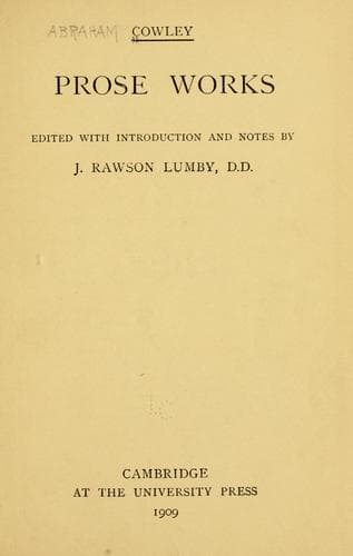 Prose works