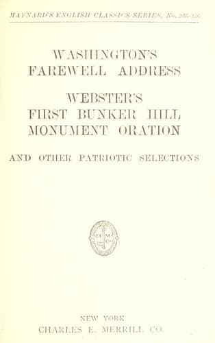 Washington's farewell address