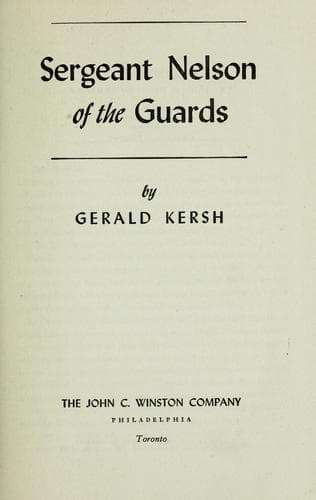 Sergeant Nelson of the Guards