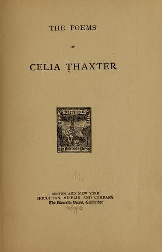 The poems of Celia Thaxter