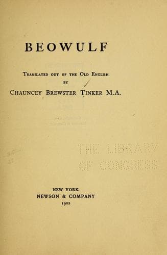 Beowulf: translated out of the Old English