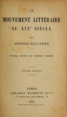 Le mouvement littéraire au XIXe siecle