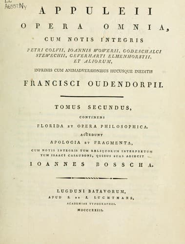 Appuleii opera omnia