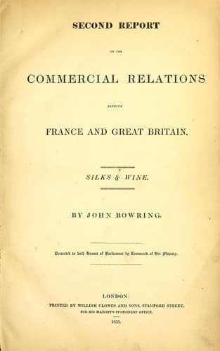 Second report on the commercial relations between France and Great Britain