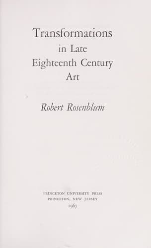 Transformations in late eighteenth century art