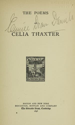 The poems of Celia Thaxter