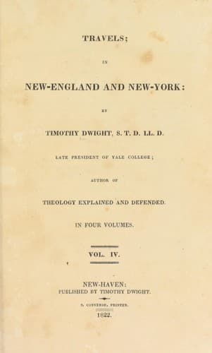 Travels: in New-England and New York