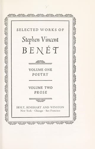 Selected works of Stephen Vincent Bene t.