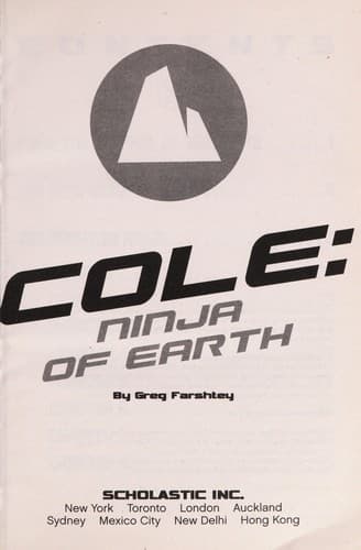 Cole: ninja of Earth