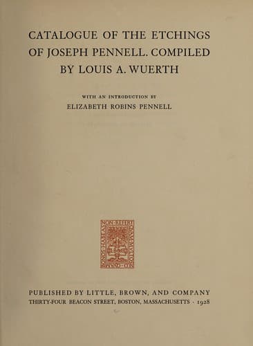 Catalogue of the etchings of Joseph Pennell