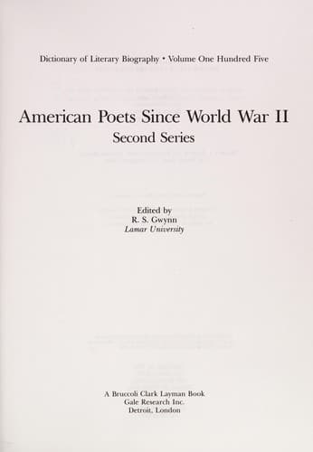 American poets since World War II