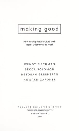 Making good