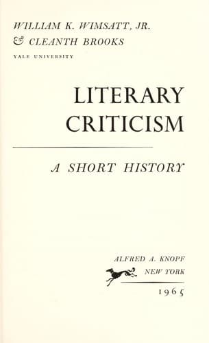 Literary criticism