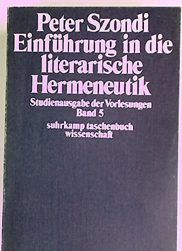 Einführung in die literarische Hermeneutik