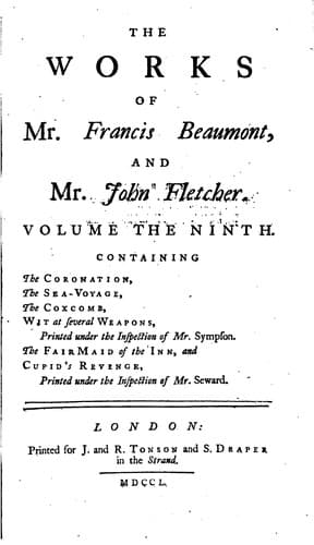 The works of Francis Beaumont and John Fletcher