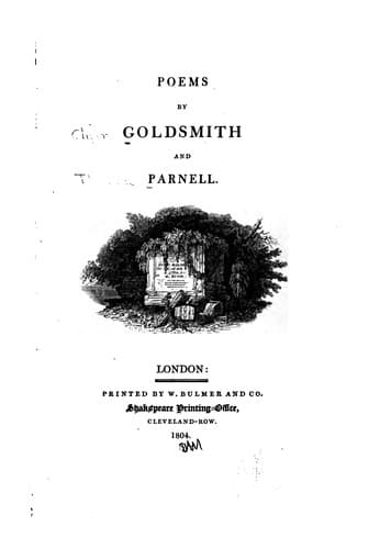 Poems by Goldsmith and Parnell