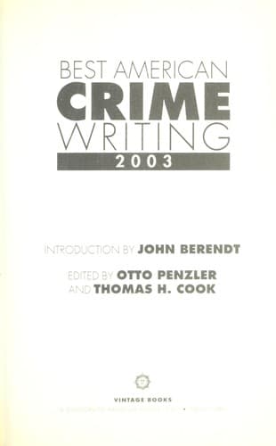 Best American crime writing 2003