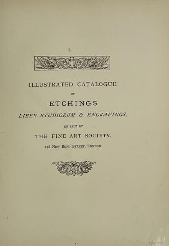 Illustrated catalogue of etchings